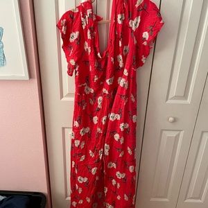 Torrid Floral romper with train plus size
